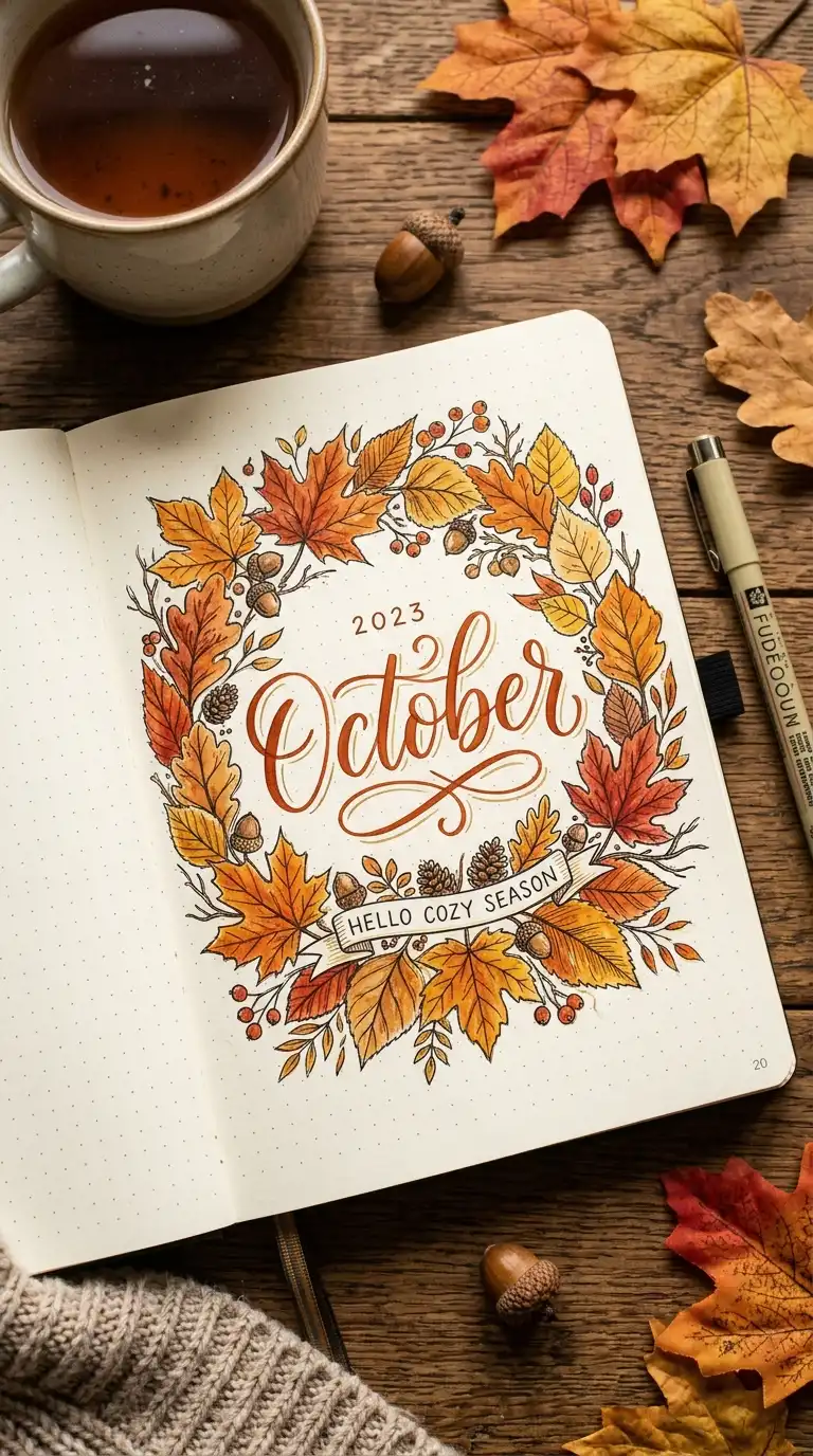 10 Bullet Journal Monthly Spread October Ideas