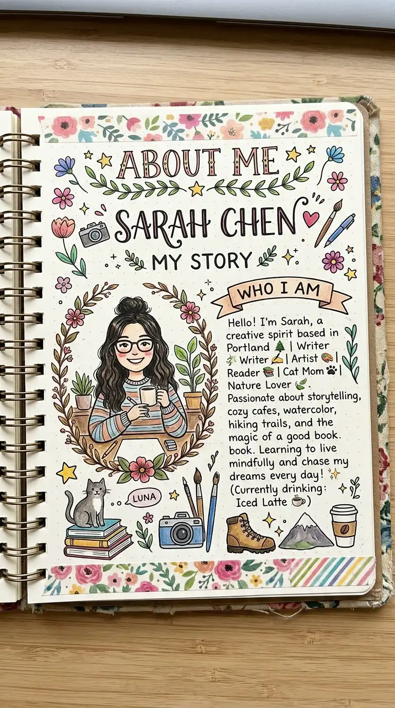 12 About Me Bullet Journal Page Ideas