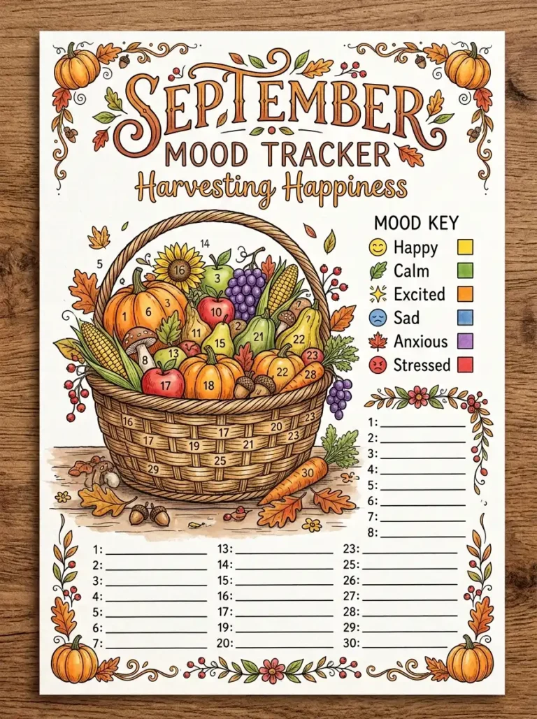 13 September Bullet Journal Mood Trackers