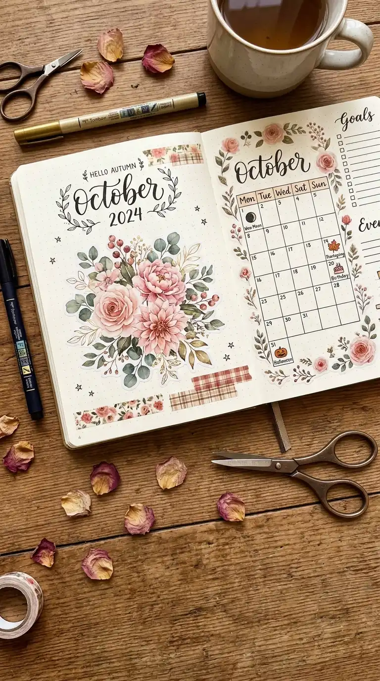 20 Bullet Journal Monthly Spread Stickers Ideas