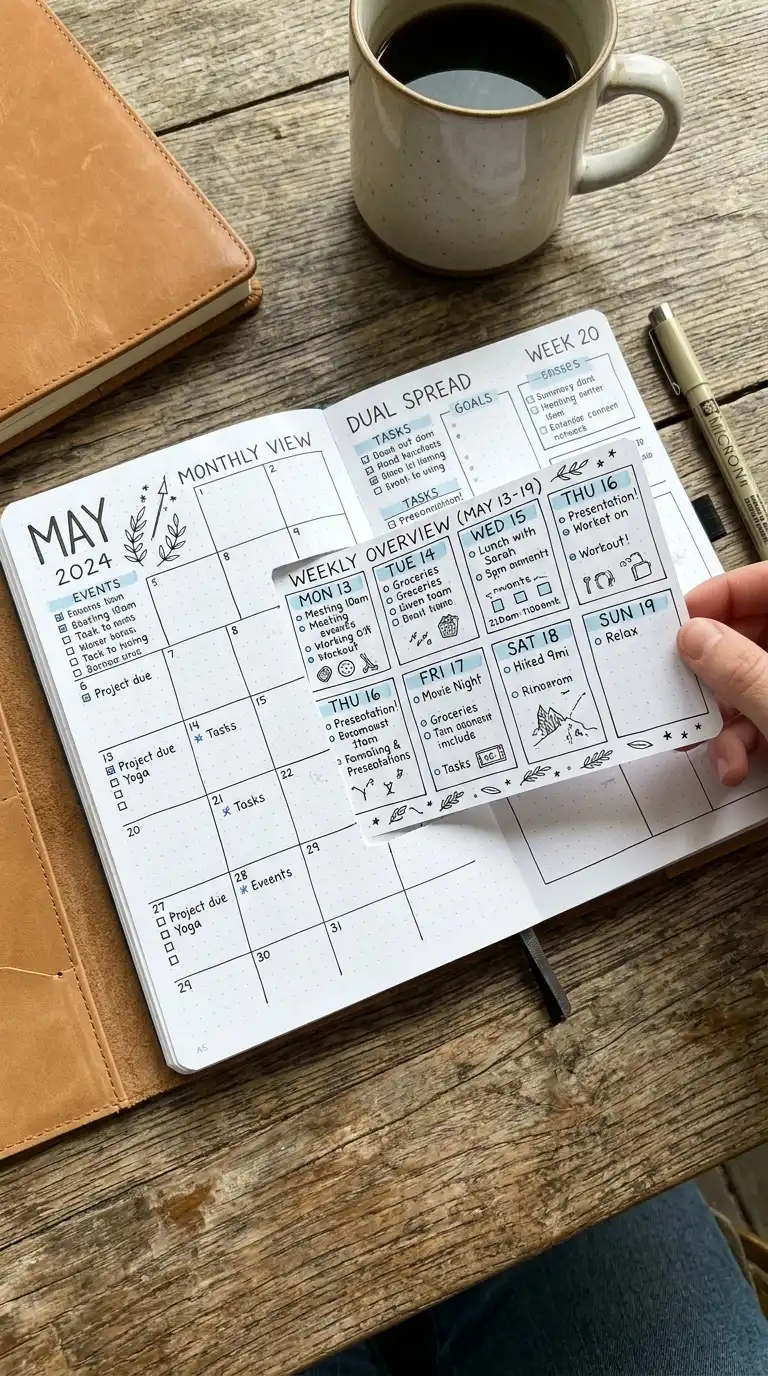 13 Bullet Journal Monthly Spread Template Ideas